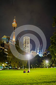 sydney tower and night view