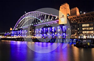 Sydney Vivid Bridge Rocks