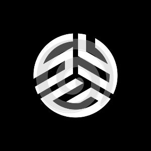 SYG letter logo design on black background. SYG creative initials letter logo concept. SYG letter design