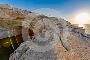 Sykia Cave at Melos Island, Greece