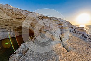 Sykia Cave at Melos Island, Greece photo