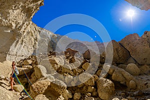 Sykia Cave at Melos Island, Greece