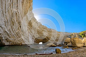 Sykia Cave at Melos Island, Greece photo
