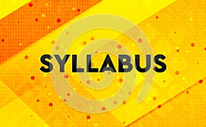 Syllabus abstract digital banner yellow background