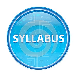 Syllabus floral blue round button photo