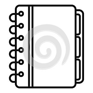 Syllabus planner icon, outline style photo