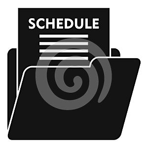 Syllabus schedule icon, simple style