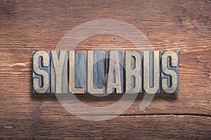 Syllabus word wood photo