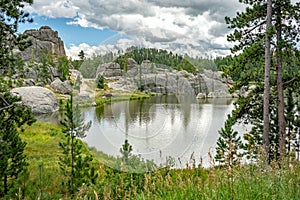 Sylvan lake in Custer state park, South Dakota, USA