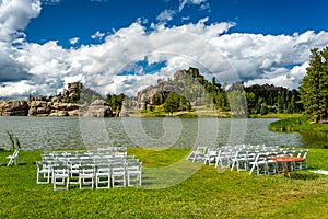 Sylvan lake in Custer state park, South Dakota, USA