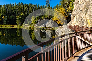 The Sylvan Lake Dam Overlooking the Lake