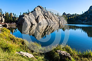 The Sylvan Lake Dam Overlooking the Lake