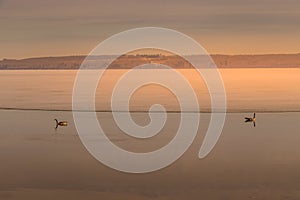 Sylvan Lake in the early spring Sylvan Lake Alberta Canada