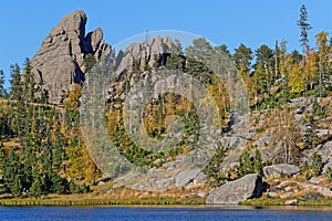 Sylvan Lake shoreline, Custer Park