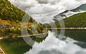 Sylvensteinsee on a gloomy day