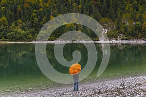 Sylvensteinsee on a gloomy day