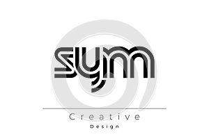 SYM Creative Unique Modern Letter Logo Design