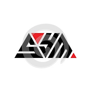 SYM triangle letter logo design with triangle shape. SYM triangle logo design monogram. SYM triangle vector logo template with red