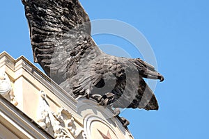 The symbol of aeronautics military Italian corps Palazzo ex Unione Militare in Rome