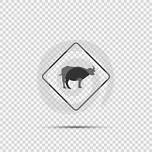 symbol Animal crossing sign on transparent background