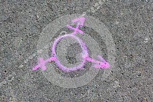 Symbol of bisexuality photo