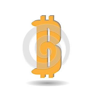 Symbol bitcoin. Crypto currency. coin, electronic, vector