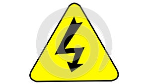 Symbol board of Risk of electric shock