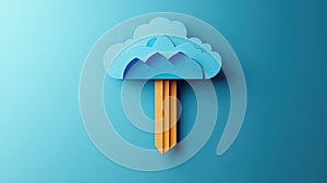 symbol bouncing cloud upload icon