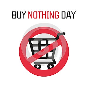 Symbol Buy Nothing Day, prohibition sign