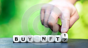 Symbol for buying non fungible token NFT.