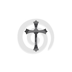 symbol of Christian cross,vector icon logo illustration