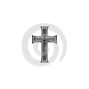 symbol of Christian cross,vector icon logo illustration