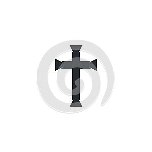 symbol of Christian cross,vector icon logo illustration