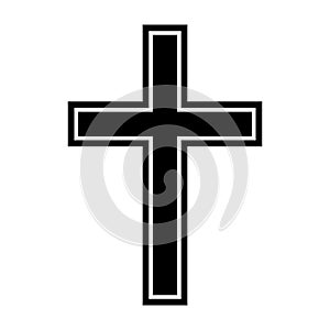 Symbol of a church cross. Christianity religion symbol