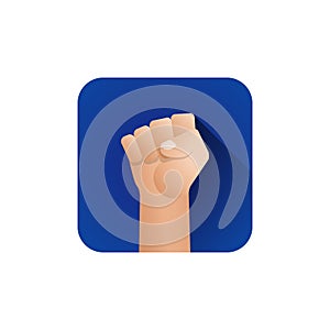 Symbol clenched fist hand illustration