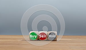 Symbol for the decision to buy, to sell or to hold.