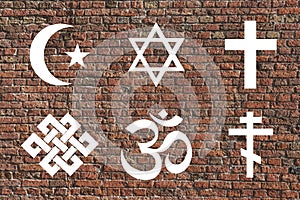 Symbol of different religions photo