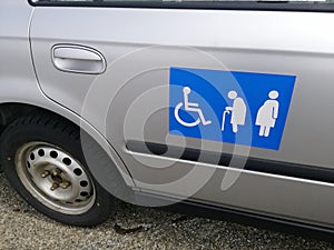 Car for disabled people, the elderly and pregnant women photo