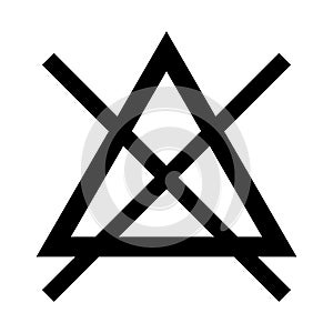 Symbol do not bleach black color icon .