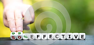 Symbol for the effectiveness of a corona vaccine. photo