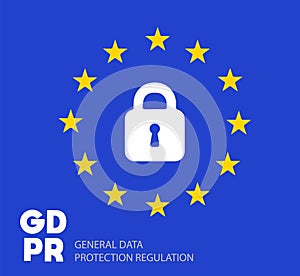 Symbol European General Data Protection Regulation Vector