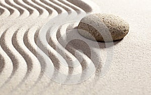 Symbol of feng-shui in sand and stone