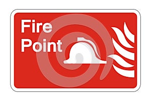 symbol Fire Point Symbol Sign on white background,vector illustration