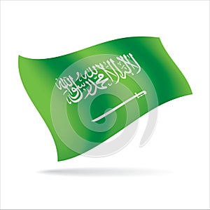 Symbol of the flag of the saudi arabian country with a white background