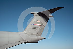 Symbol and flag of USA on the aeroplane - US air Force