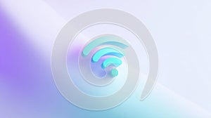 Symbol floating over a soft gradient background with a clean design layout Generative AI