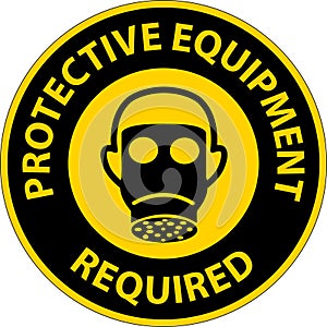 Symbol Floor Sign, Protective Equipment Required