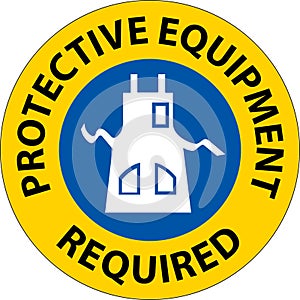 Symbol Floor Sign, Protective Equipment Required