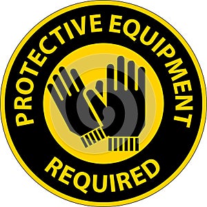 Symbol Floor Sign, Protective Equipment Required