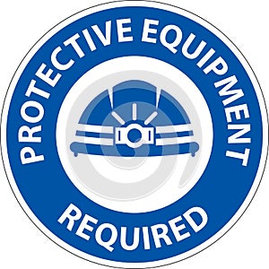 Symbol Floor Sign, Protective Equipment Required